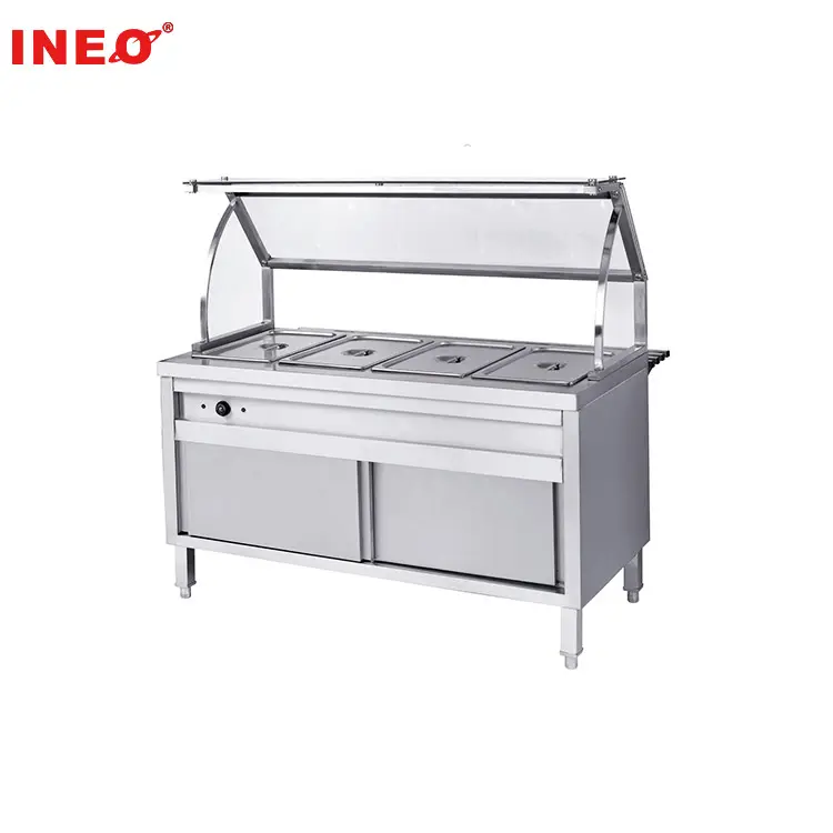 Commercial Restaurant Stainless Steel Kitchen Equipment 4 Pan Buffet Bain Marie (food warmer)