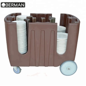 Chariot de nettoyage de vaisselle, équipement de restauration électrique, chariot de rangement des assiettes, chariot de service de cuisine - Product Image 6
