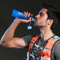 Gourde pliable en TPU souple sans BPA de 500 ml pour marathon, trail running, cyclisme, randonnée