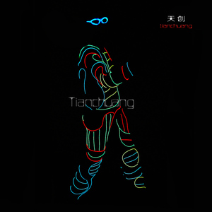 Luminoso Ropa Traje Luminoso <span class=keywords><strong>LED</strong></span> Parpadeante Luz para Niños y Niñas el Funcionamiento de La Etapa - Product Image 1