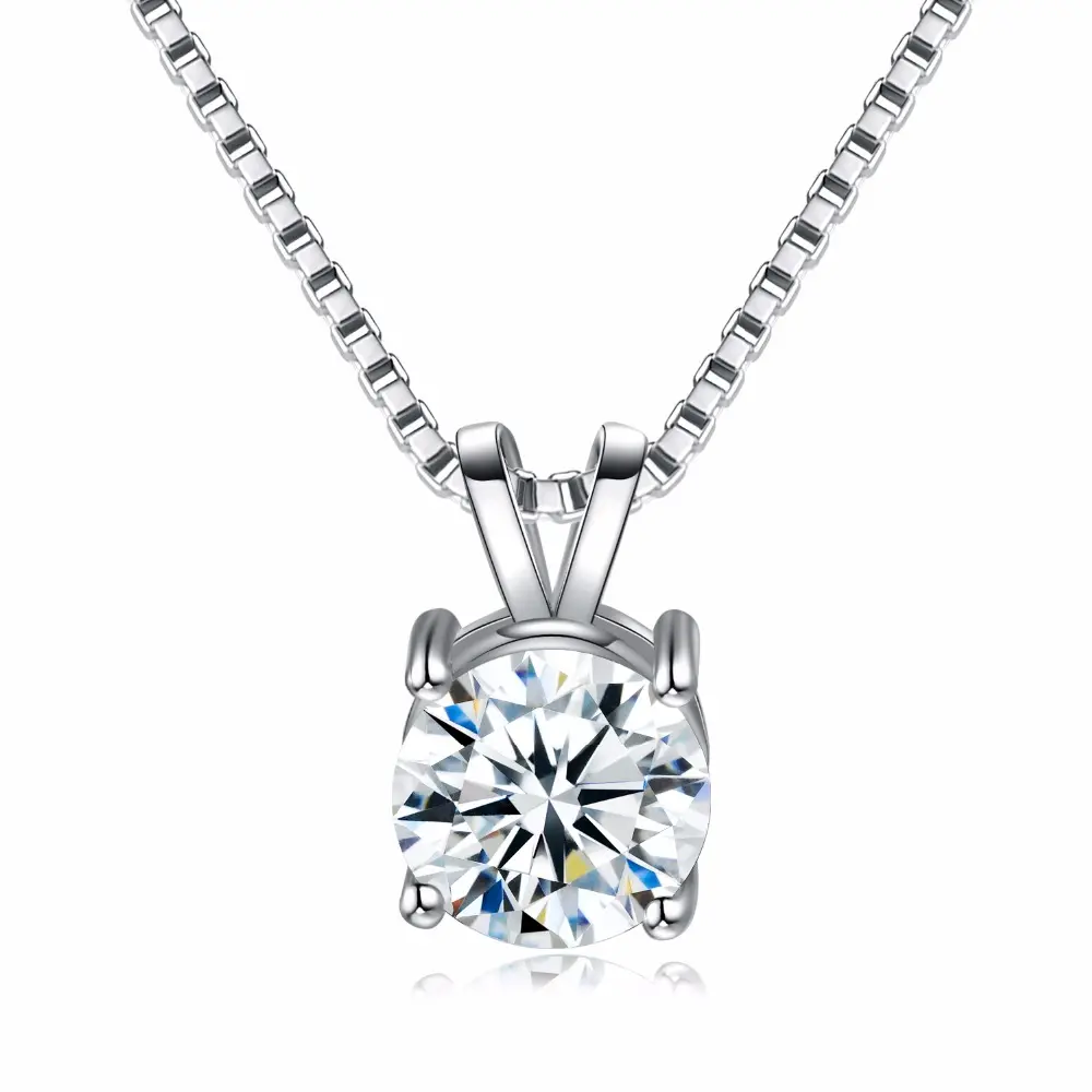 Top Quality Classical 18K Gold & White Gold Plated CZ Diamond Pendant Necklace Wholesale For Women N613