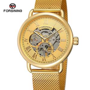 Forsining Classic Black Golden Skeleton Clock Design orologi meccanici da uomo impermeabili Top Brand Luxury Montre Homme - Product Image 4