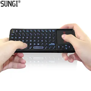 Drahtlose MINI Presenter Hintergrund beleuchtung Tastatur mit Laserpointer für Projektor Set Top Box Smart TV