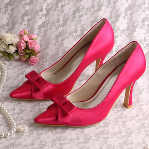 Rosa di Raso Tacchi Scarpe Da Sposa Sposa di Formato 40 - Product Image 5