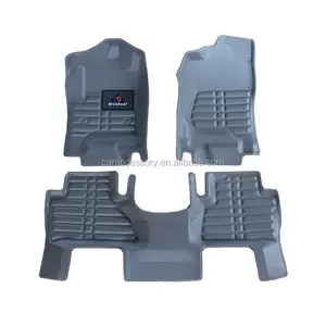 2023 Car Accessories Interior 5d Car Mats for Fortuner Pvc/plastic, PVC Surface &EVA/XPE &anti Slip Fabric Full Set 3 Pcs TESLA