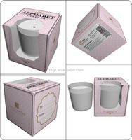 Boîte d'emballage personnalisée pour bougies blanches et noires