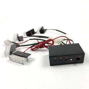 6x3LED rosso blu bianco griglia auto luce stroboscopica LED auto arancione luci 12V spia per auto lampeggiante - Product Image 4