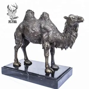 Grand antique bronze statue de jardin bronze chameau à vendre
