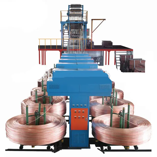 Varilla de cobre sin oxígeno proceso ascendente Shanghai SWAN, máquina de fundición continua, 2000ton, capacidad del año