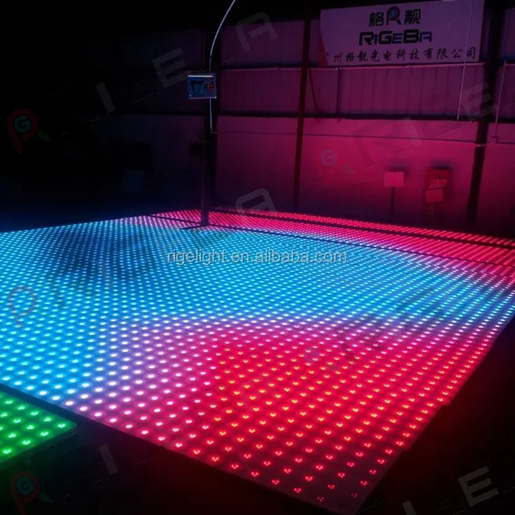Panneaux de sol de danse vidéo numérique led, panneaux de scène, pour fête Disco, mariage, vidéo
