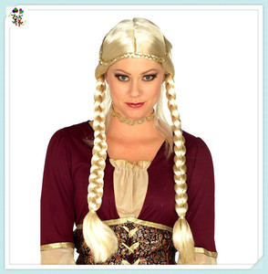 <span class=keywords><strong>Pas</strong></span> <span class=keywords><strong>cher</strong></span> <span class=keywords><strong>Blonde</strong></span> Couleur Renaissance Costume Synthétique Tressé Adulte Perruques HPC-1391 - Product Image 2