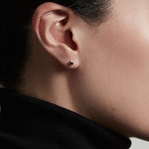 Gemnel 18k or bijoux rose cut <span class=keywords><strong>diamant</strong></span> minimaliste 925 argent <span class=keywords><strong>solitaire</strong></span> boucles <span class=keywords><strong>d</strong></span>'oreilles - Product Image 2