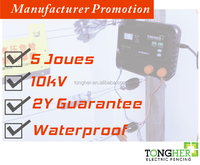 Vee/paard/schapen Solar elektrische hek kits 2-5-8-12 joules energizers china