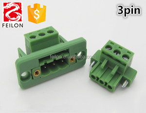 5.08mm Pitch Wire to Wire Panel Mounted Through Wall Pluggable Type Wire Terminal Block Connector - Product Image 2