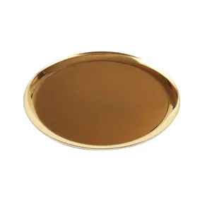 Bandeja decorativa de metal dorado para fiestas y bodas