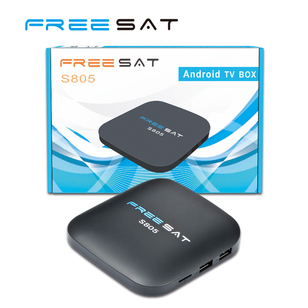 Freesat Отт MXV Прошивки android 4.4 Quadcore Amlogic S805 TV Box DVB-T2 Спутниковый Ресивер 1 Г + 8 ГБ
