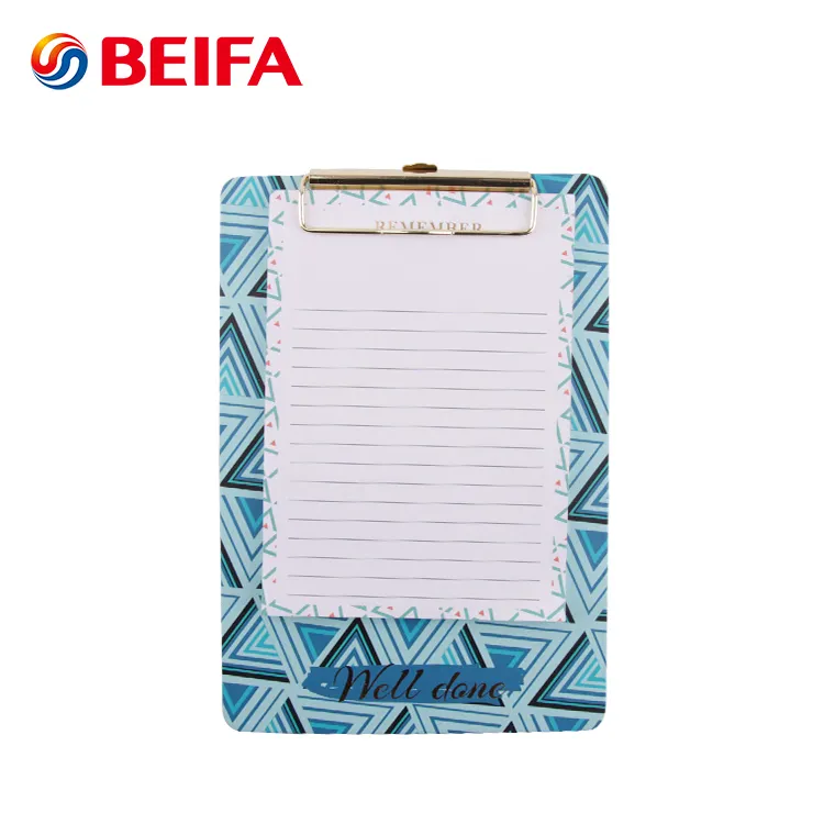 Beifa бренд FBF80002 хорошее качество синяя цветная бумага подвесная папка для бумаги a4 с зажимом и блокнотом