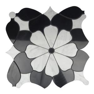 Chorro de baño mosaico azulejos diseño con flor - Product Image 3
