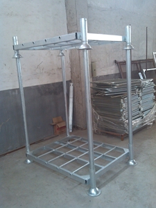 Nhiệm vụ nặng nề Ráp Kho Tùy Chỉnh Stackable Lưu Trữ Bền Hậu Cần Mạ Kẽm Ống Thép Pallet - Product Image 6