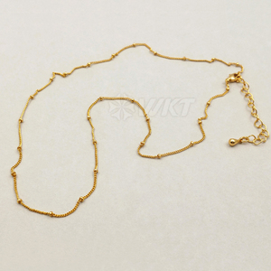 WT-N1062 WKT Atacado Moda <span class=keywords><strong>Design</strong></span> Nova Chegada Moda Real Banhado A Ouro Generoso Colar De Latão Cadeia - Product Image 2