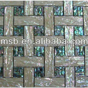 Japanische abalone shell mosaik laminiert blatt