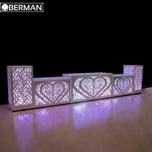 Hotels 5 stars kitchen luxury led cocktail wedding table cheap electric stainless steel buffet tables for sale arabic