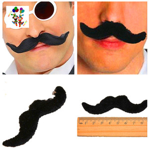Giá rẻ Halloween bên trang phục tash Phong cách Vui màu đen giả ria mép HPC-0304 - Product Image 2