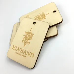 China supplier wholesale cheap laser cut personalized high quality wood gift hang tag