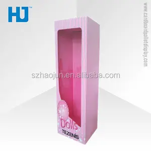 인형 장난감 선물, 창을 가진 단단한 서류상 포장 상자를 위한 Foldable 분홍색 카드 종이상자