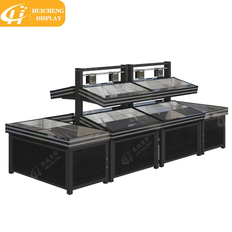 Tùy Chỉnh ABS Nhựa Đúc Vật Liệu Kệ Cho Superstore Rau Và Trái Cây Hiển Thị Racks Đối Với Trung Tâm Mua Sắm