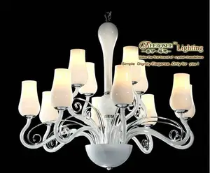 2012 CE Phê Duyệt Hottest Moroccan Chandelier, Phổ Biến Thủy Tinh Crystal Chandelier Trắng, Tulip Flower Chandelier, Meerosee Chiếu Sáng