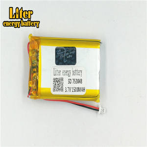 Plug 1.0-<span class=keywords><strong>2</strong></span> P 753048 lithium battery 1500 mah rechargeable Li-Polymer Battery PL LiPo battery with wires - Product Image 2