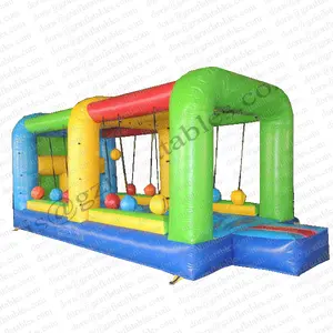 Inflable bola de demolición guante/juego/inflable guante juego de deporte guante obstáculo