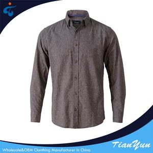 Mejor calidad al por mayor coyote marrón ecológico color sólido camisa de franela - Product Image 1