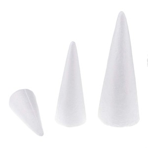Artisanat de polystyrène imperméable bricolage et décoration mousse EPS blanche en polystyrène Polyfoam cône pour décoration d'arbre de noël - Product Image 2