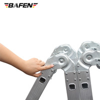 Échelle pliante multifonctionnelle en aluminium, grande et petite, avec charnières pliantes, escalier en aluminium pour grimper