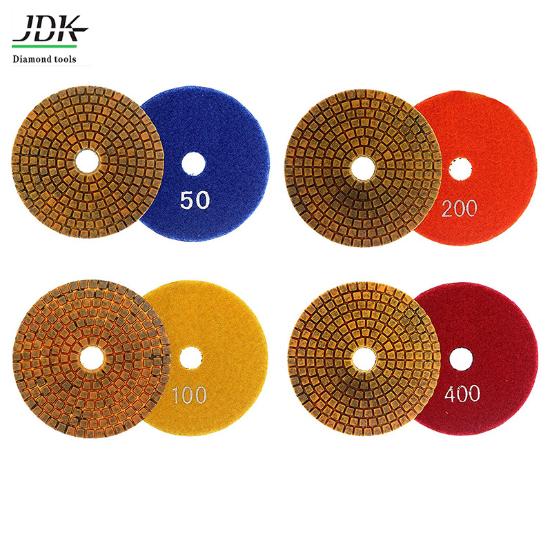 Алмазные металлические прокладки 4 дюйма для влажной/сухой полировки
