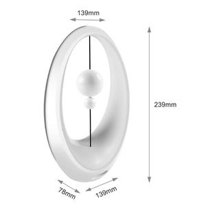 Lampe de chevet LED magnétique en ABS - <span class=keywords><strong>Mini</strong></span> lampe de chevet 3D avec lumière blanche chaude et commande tactile pour chambre à coucher - Product Image 3