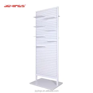 Geanodiseerd Aluminium Slat Wall Panel Display Stand Vloeren Dubbelzijdig Stijl Display Meubels Gondel