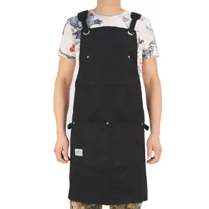 Changrong Custom Logo Heavy Duty Waxed Canvas Carpenters Work Apron For Men