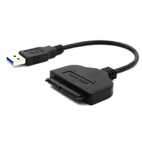 USB 3,0 a Sata 22pin Datos Laptop Cable de alimentación Adaptador 2,5 "Pulgadas HDD Controlador de disco duro Usb a Sata Cable