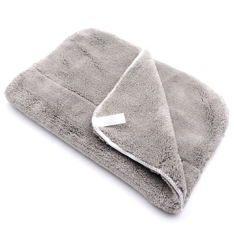 Серое автомобильное полотенце для сушки, автомобильное полотенце из микрофибры 350 г/м2, автомобильное полотенце из микрофибры с логотипом