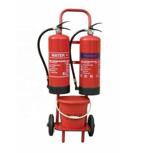 Carrello in Acciaio per Due <span class=keywords><strong>Estintori</strong></span> con Maniglia Girevole e Campanello - Product Image 5