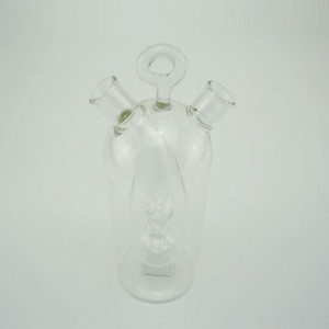 Verrerie de cuisine <span class=keywords><strong>en</strong></span> verre Borosilicate, verre Borosilicate transparent, huile et vinaigre Cruet, avec <span class=keywords><strong>bouchon</strong></span> <span class=keywords><strong>en</strong></span> liège, soufflé à la main - Product Image 4