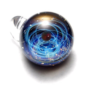 Collar con Colgante de Bola de Cristal de Borosilicato Ópalo, Collar con Bola del Universo - Product Image 6