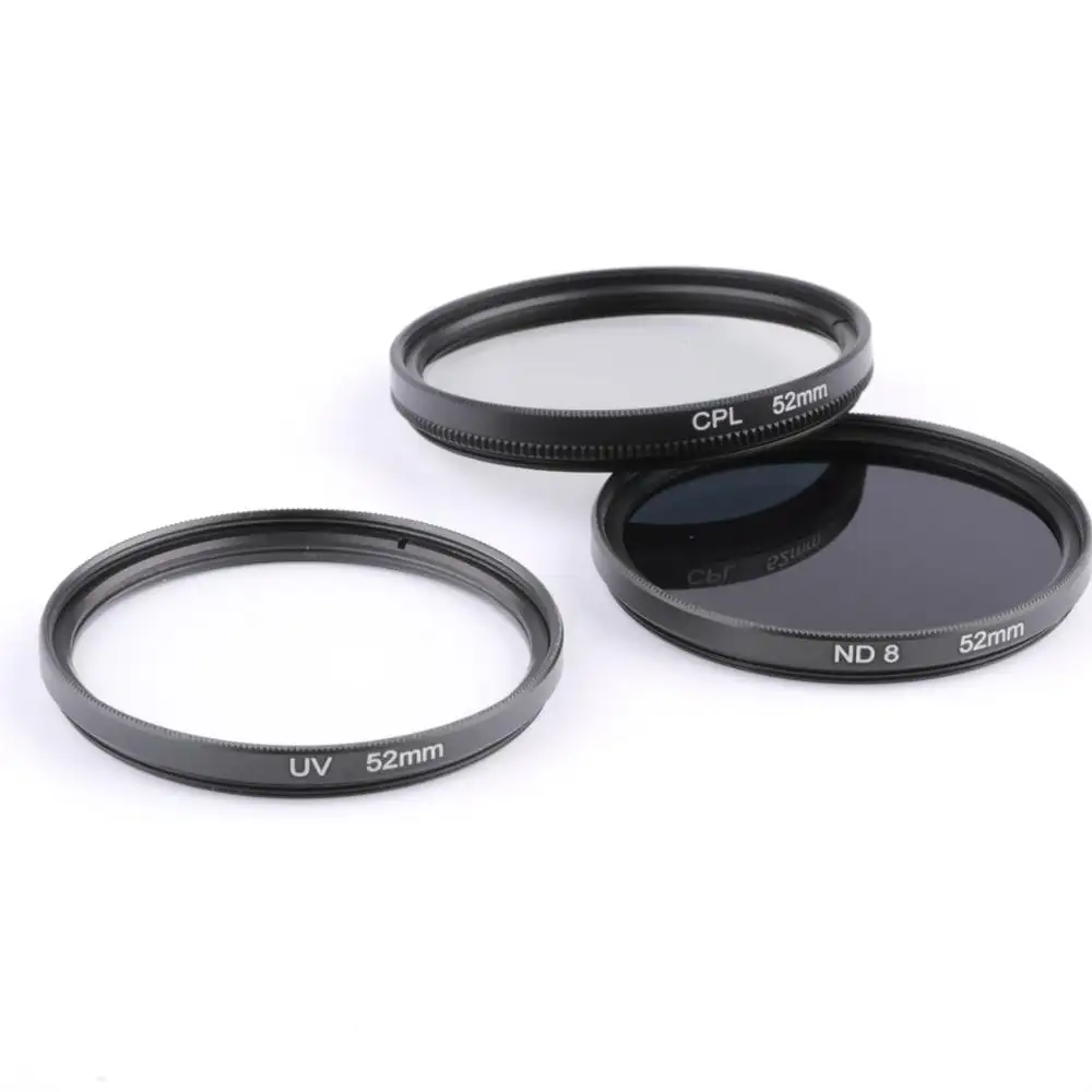 52mm UV CPL ND Filter + Lens Hood Cap