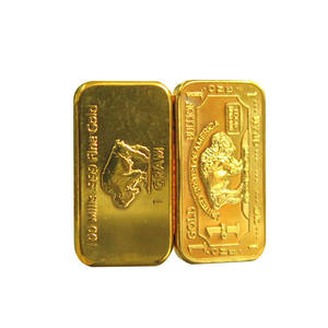 Articoli in oro <span class=keywords><strong>1</strong></span> grammo. 100 Mills 24 Carrat ottone placcato oro Buffalo Bullion Bar C12 mini pz - Product Image 3