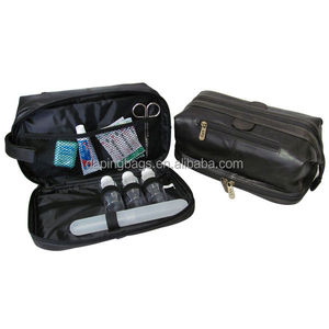 2018 hombres plegable de viaje de cuero bolsa de lavado cosmética bolso <span class=keywords><strong>neceser</strong></span> para hombres - Product Image 6