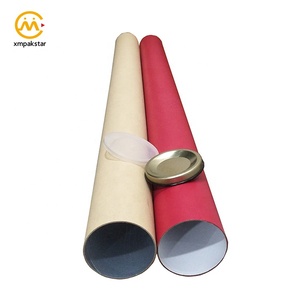 De tiempo de cartón grande cartel rollo de tela de papel de embalaje de caja de <span class=keywords><strong>tubo</strong></span> con tapa diferente - Product Image 4