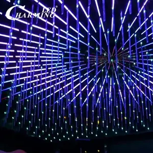 Night club 3d effect led meteor shower rain led falling star light